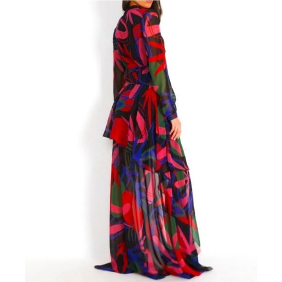 PatBO Rio High Low Wrap Maxi Dress Size 2 - Picture 3 of 7